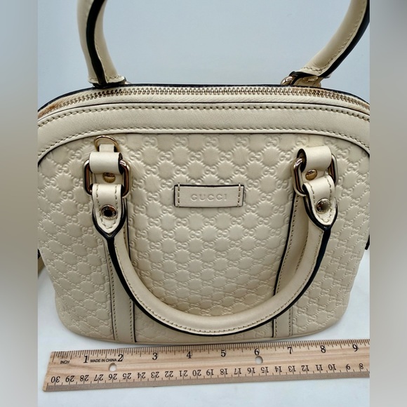 A Condition: Gucci Microguccissima Mini Dome Leather 2 way bag - Beige Ivory - Picture 5 of 10